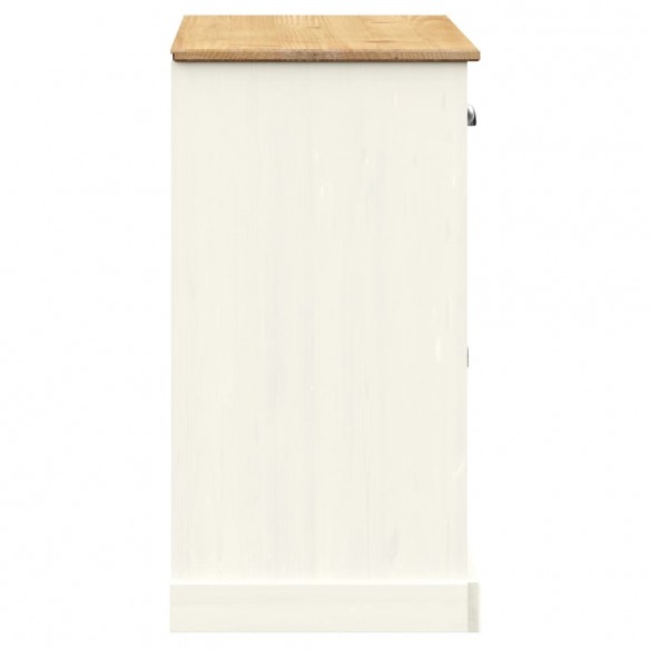 Buffet avec tiroirs VIGO 113x40x75 cm blanc bois massif de pin