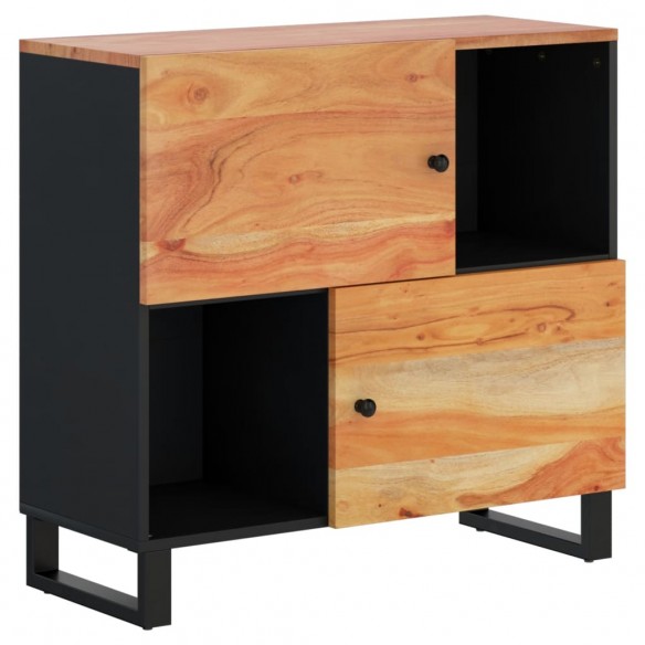 Buffet avec 2 portes 80x33x75 cm bois massif d'acacia