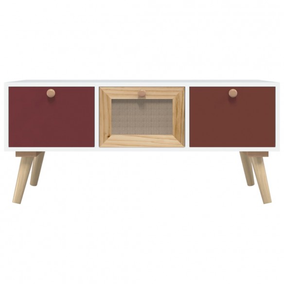 Table basse avec tiroirs 80x40x35,5 cm bois d'ingénierie