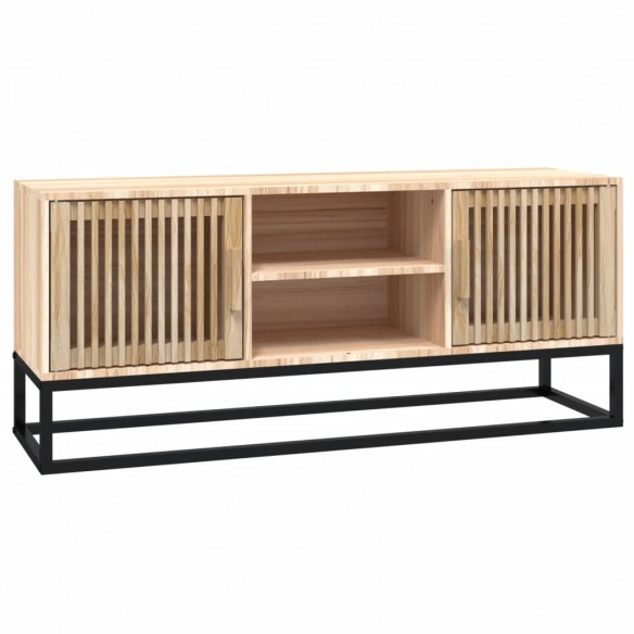 Meuble TV 105x30x45 cm bois d'ingénierie et fer