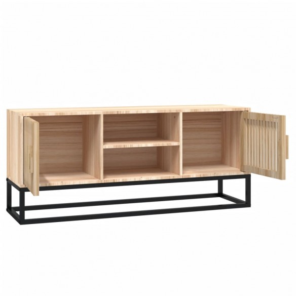 Meuble TV 105x30x45 cm bois d'ingénierie et fer