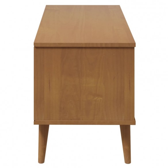 Meuble TV MOLDE Marron 106x40x49 cm Bois de pin massif