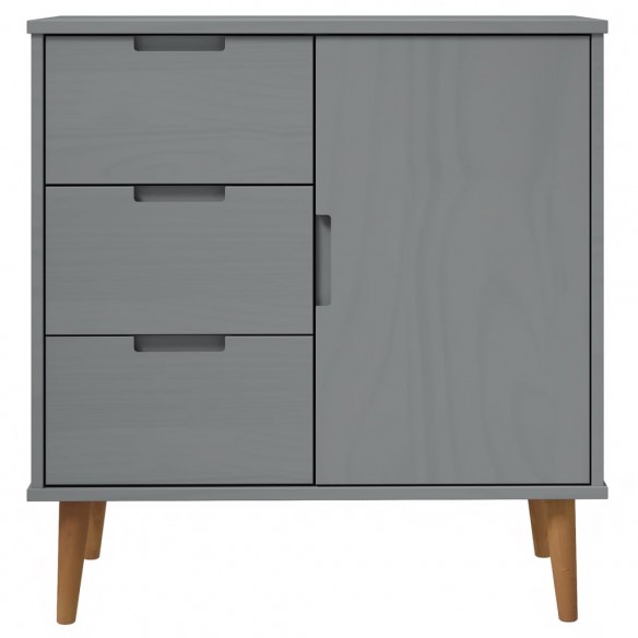 Buffet MOLDE Gris 76,5x40x80 cm Bois massif de pin