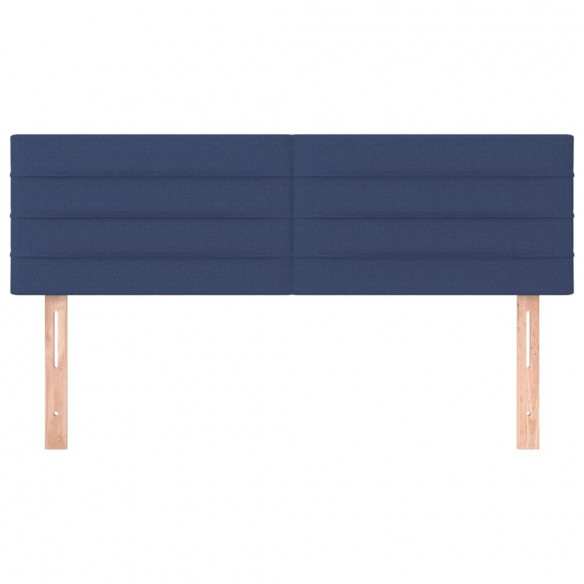 Têtes de lit 2 pcs Bleu 72x5x78/88 cm Tissu