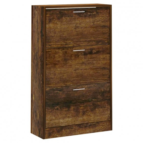 Armoire à chaussures Chêne fumé 63x24x103 cm Bois d'ingénierie