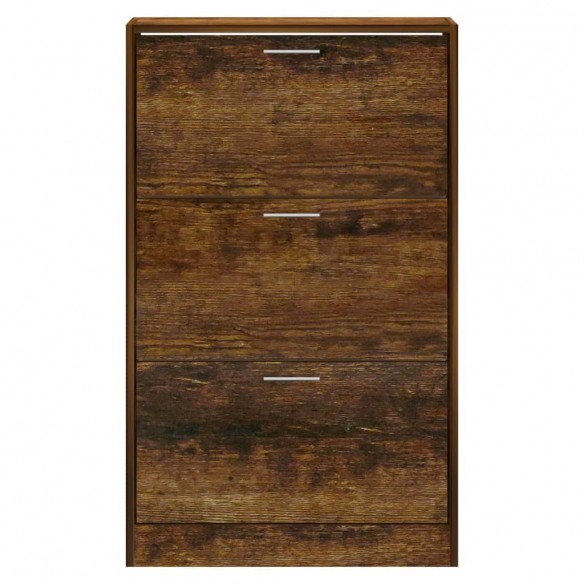 Armoire à chaussures Chêne fumé 63x24x103 cm Bois d'ingénierie