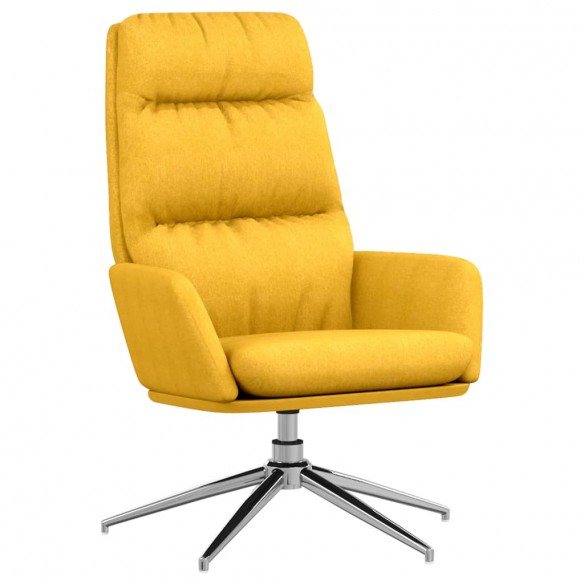 Chaise de relaxation Jaune moutarde Tissu