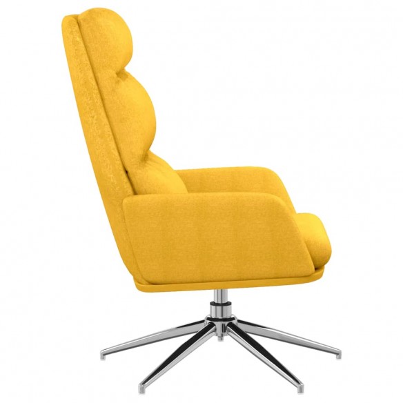 Chaise de relaxation Jaune moutarde Tissu