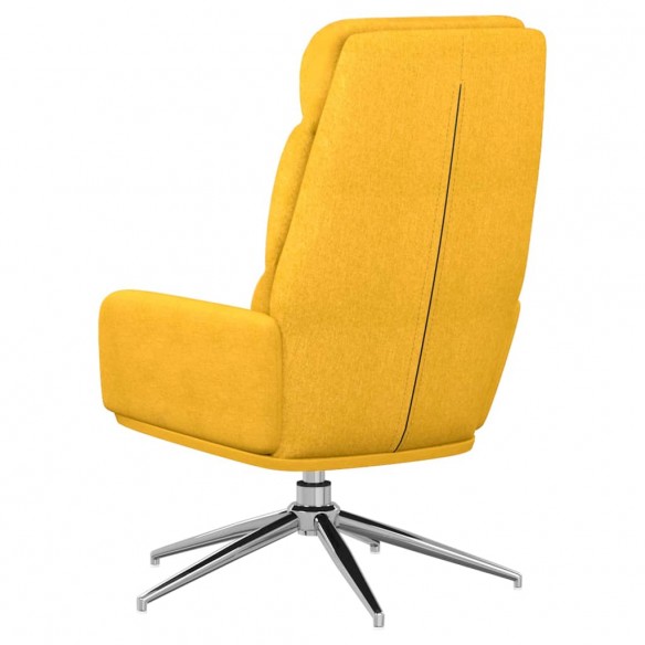 Chaise de relaxation Jaune moutarde Tissu