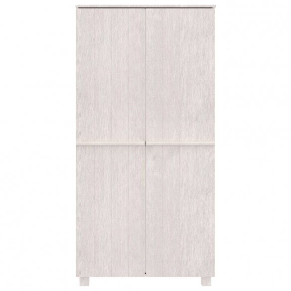 Garde-robe HAMAR Blanc 89x50x180 cm Bois massif de pin