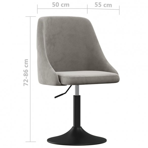 Tabouret de bar Gris clair Velours