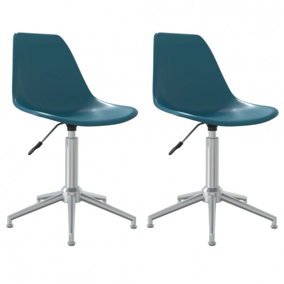 Chaises à manger pivotantes lot de 2 Turquoise PP