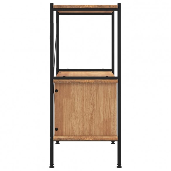 Étagère à 3 niveaux armoire 80x40x92 cm Acier bois d'ingénierie