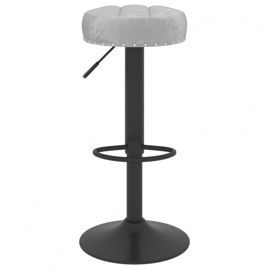 Tabourets de bar lot de 2 gris velours