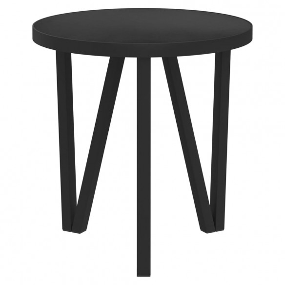 Table à thé Noir Ø35 cm MDF