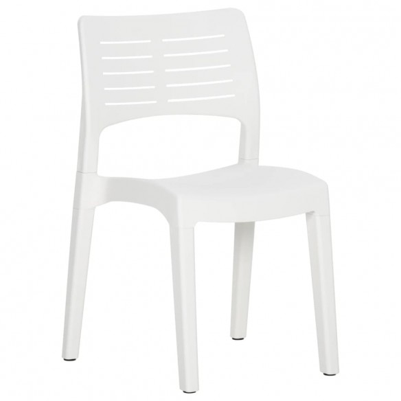 Chaises de jardin 2 pcs Blanc Polypropylène