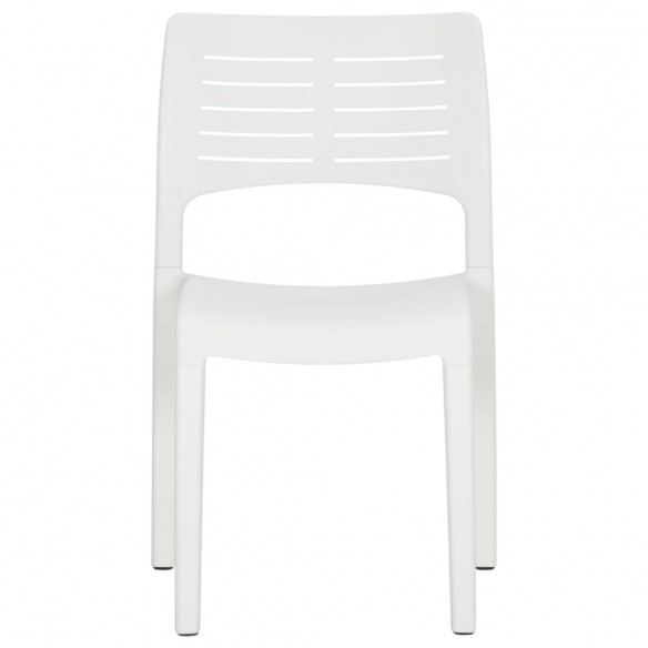 Chaises de jardin 2 pcs Blanc Polypropylène