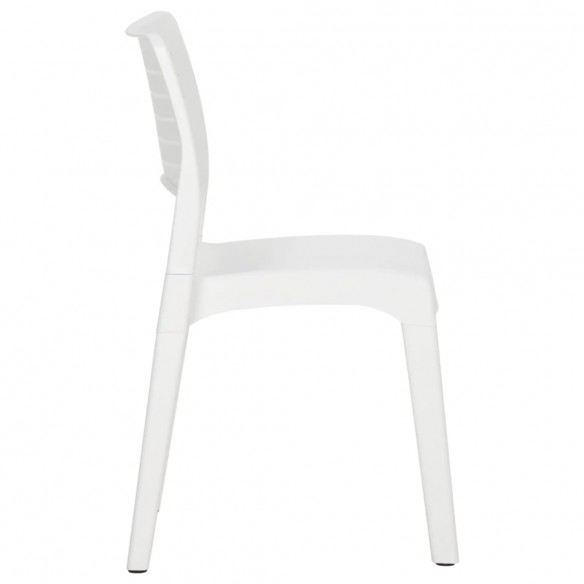 Chaises de jardin 2 pcs Blanc Polypropylène