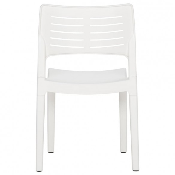 Chaises de jardin 2 pcs Blanc Polypropylène