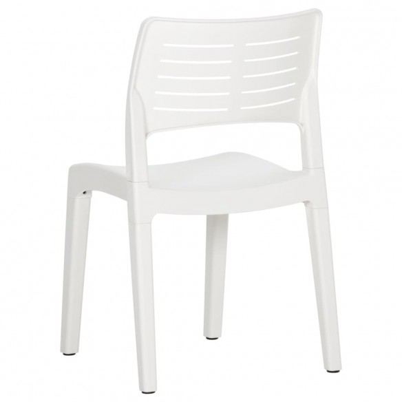 Chaises de jardin 2 pcs Blanc Polypropylène