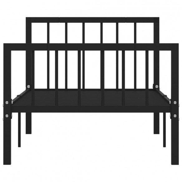 Cadre de lit Noir Métal 100 x 200 cm