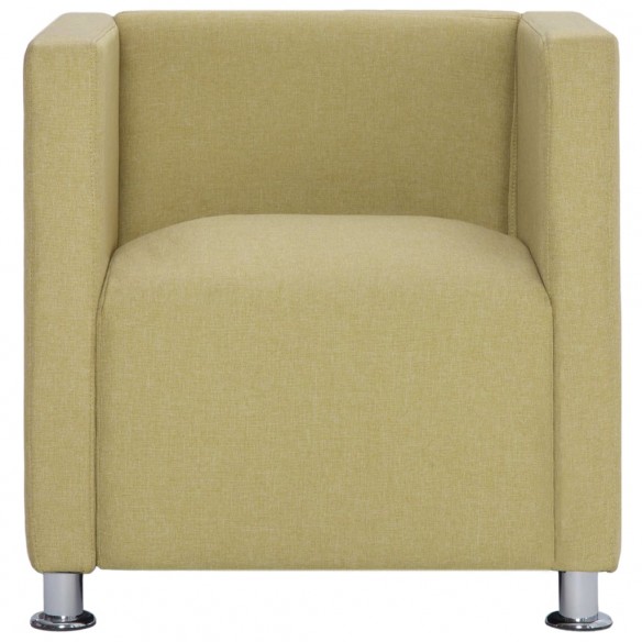 Fauteuil cube Vert Tissu