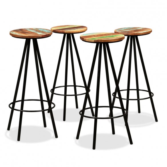 Ensemble de bar 5 pcs Bois de récupération massif