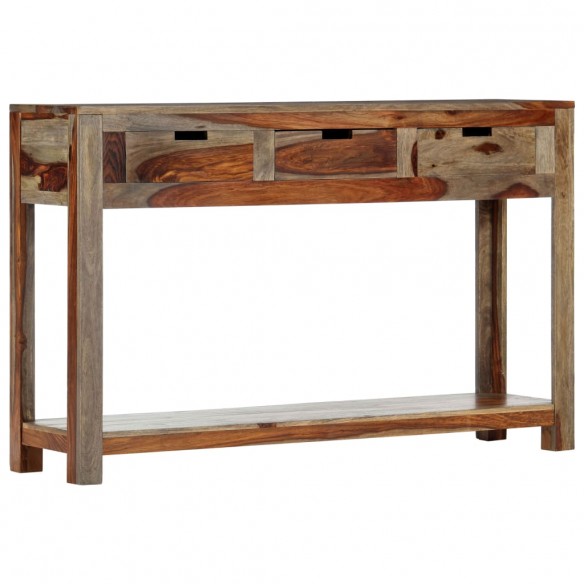 Table console avec 3 tiroirs 120x30x75 cm Bois massif