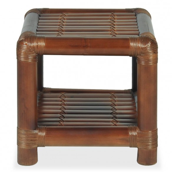Table de chevet 40 x 40 x 40 cm Bambou Marron foncé