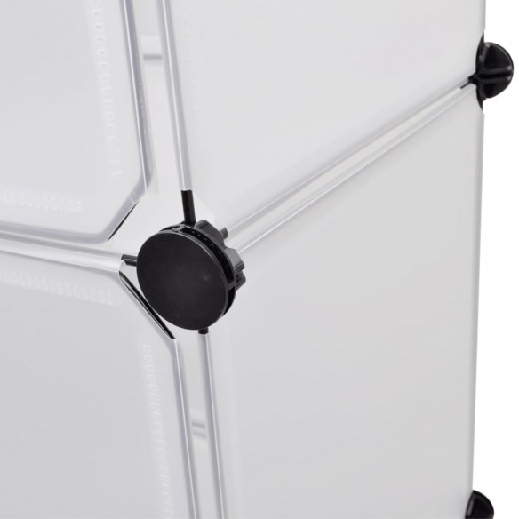 Armoire modulaire 9 compartiments 37x115x150 cm blanc