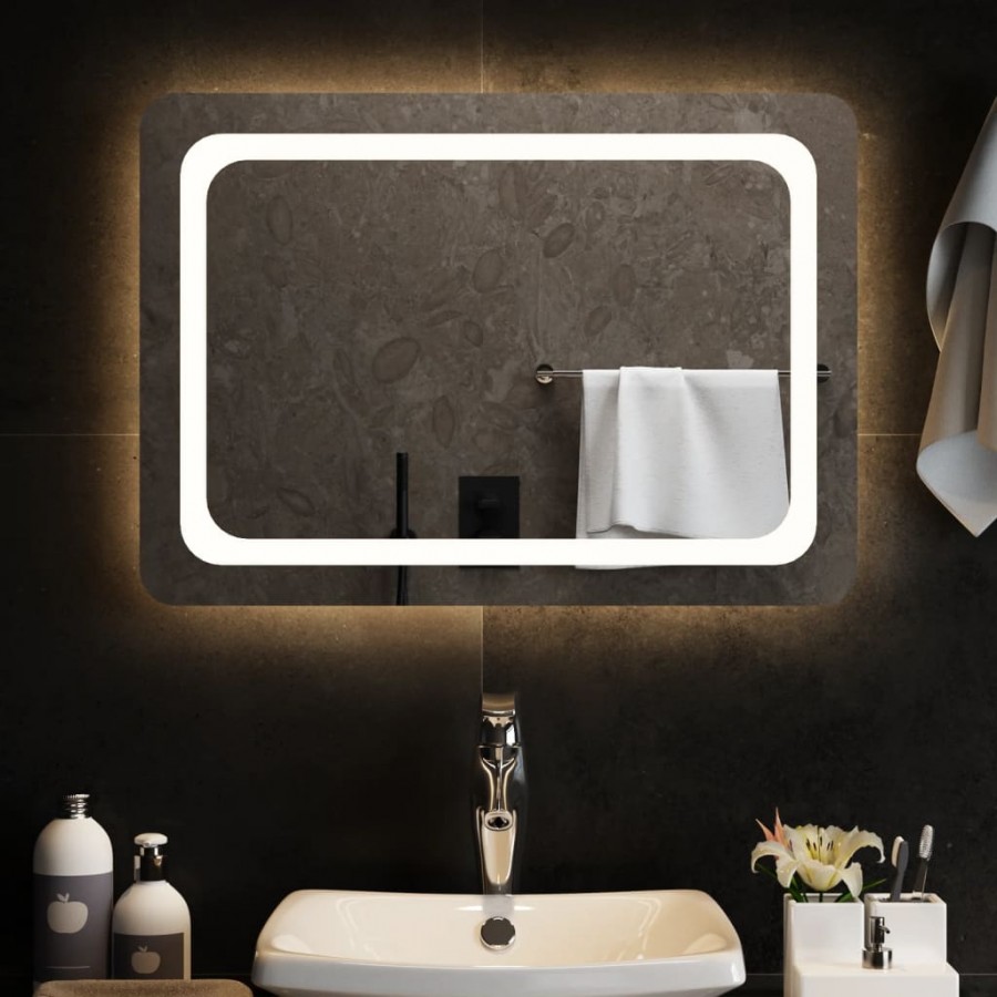 Miroir de salle de bain à LED 70x50 cm