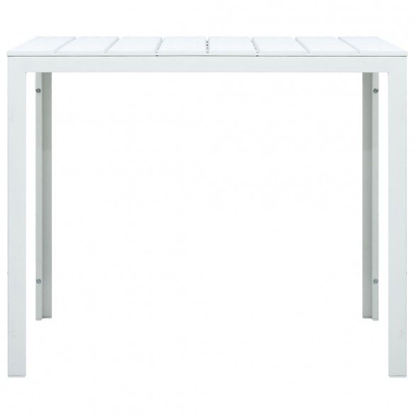 Table basse Blanc 78x78x74 cm PEHD Aspect de bois