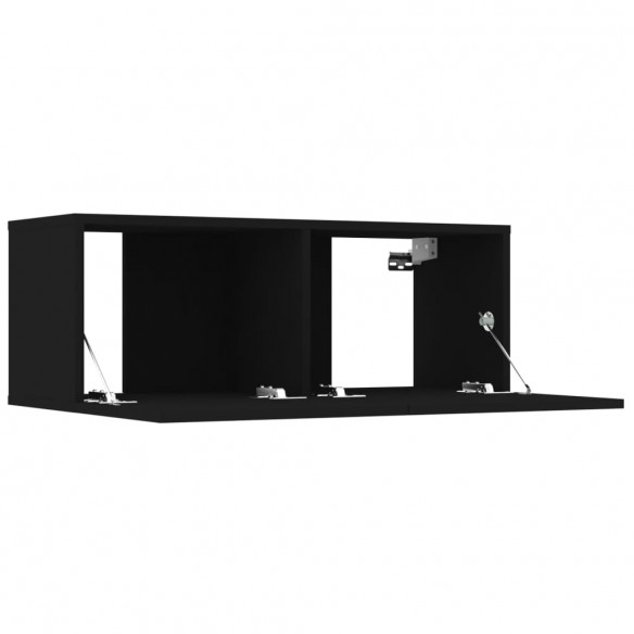 Ensemble de meubles TV 6 pcs Noir Bois d'ingénierie