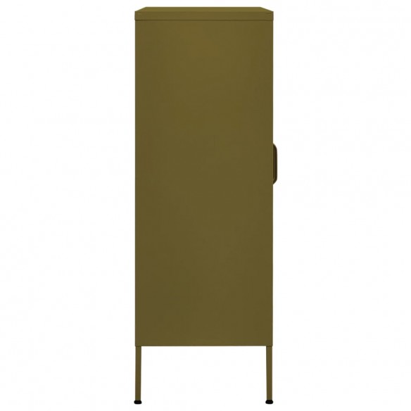 Armoire de rangement Vert olive 80x35x101,5 cm Acier