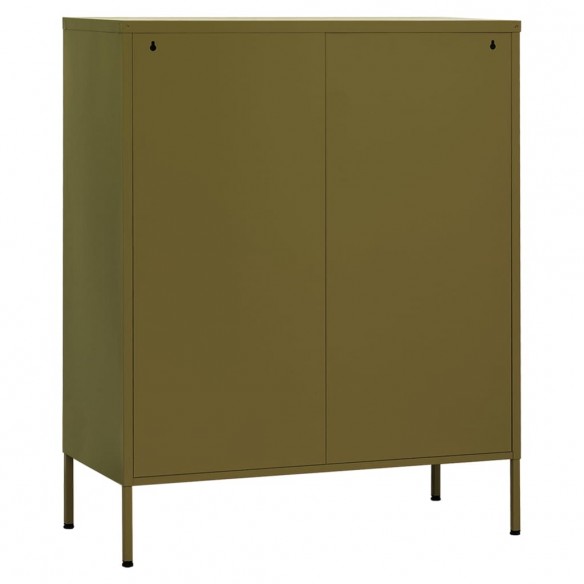 Armoire de rangement Vert olive 80x35x101,5 cm Acier