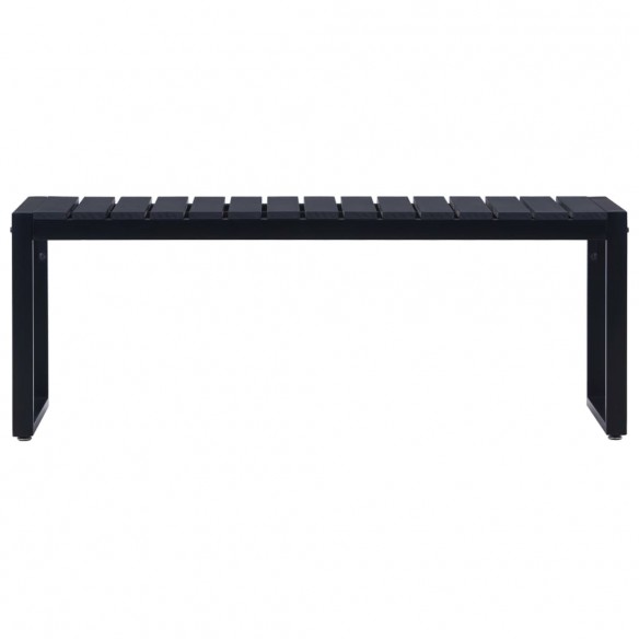 Banc de jardin 120,5 cm Panneau PS Noir