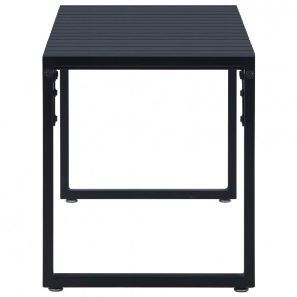 Banc de jardin 120,5 cm Panneau PS Noir