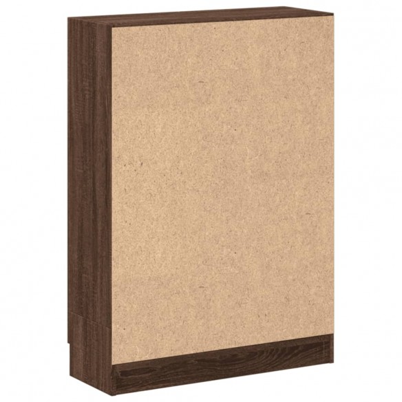 Bibliothèque chêne marron 82,5x30,5x115 cm bois d'ingénierie