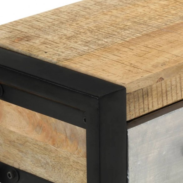 Table console 110x30x76 cm bois de manguier massif brut
