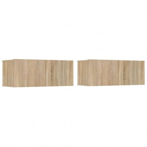 Meubles TV 2 pcs Chêne sonoma 80x30x30 cm Bois d'ingénierie