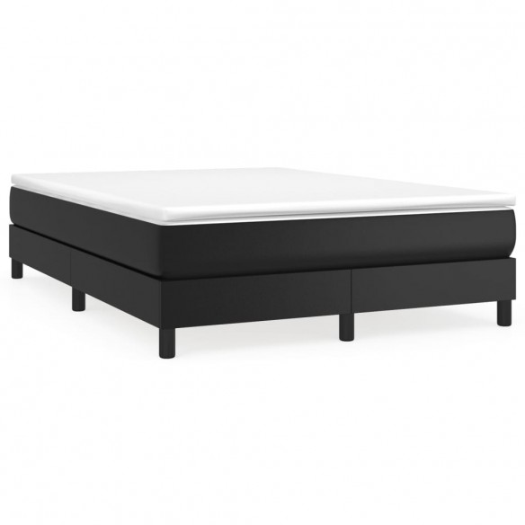 Cadre de lit avec matelas Noir 140x190 cm Similicuir