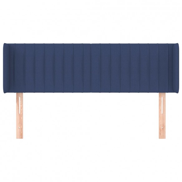 Tête de lit avec oreilles Bleu 147x16x78/88 cm Tissu