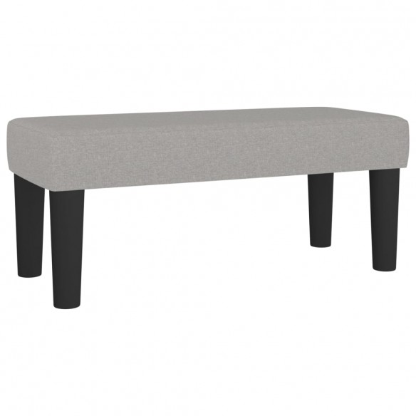 Cadre de lit et matelas Gris clair 90x190 cm Tissu