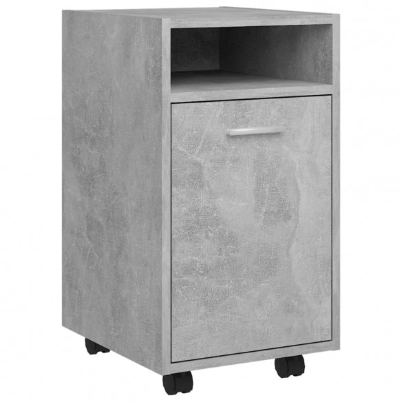 Armoire latérale avec roues Gris béton 33x38x60 cm Aggloméré