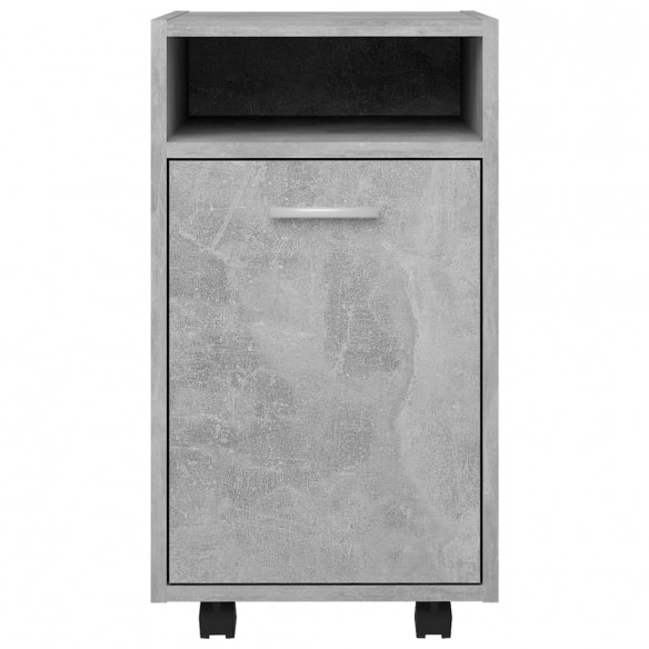 Armoire latérale avec roues Gris béton 33x38x60 cm Aggloméré