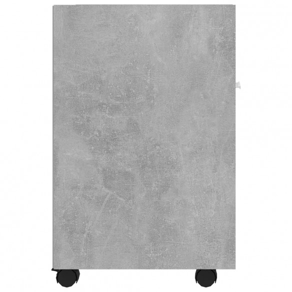 Armoire latérale avec roues Gris béton 33x38x60 cm Aggloméré