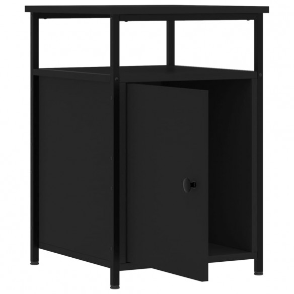 Table de chevet noir 40x42x60 cm bois d’ingénierie