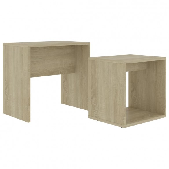 Ensemble de tables basses Chêne sonoma 48x30x45 cm Aggloméré