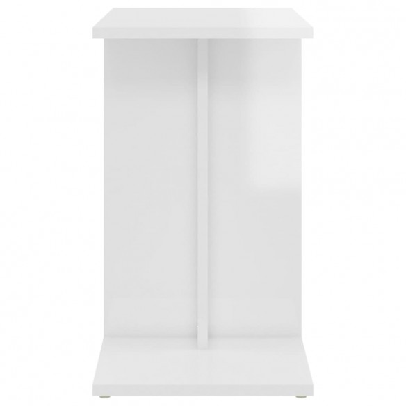 Table d'appoint Blanc brillant 50x30x50 cm Aggloméré