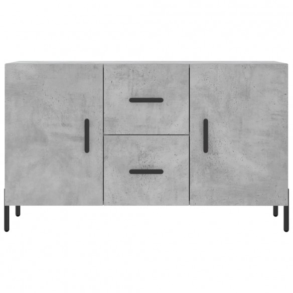 Buffet gris béton 100x36x60 cm bois d'ingénierie